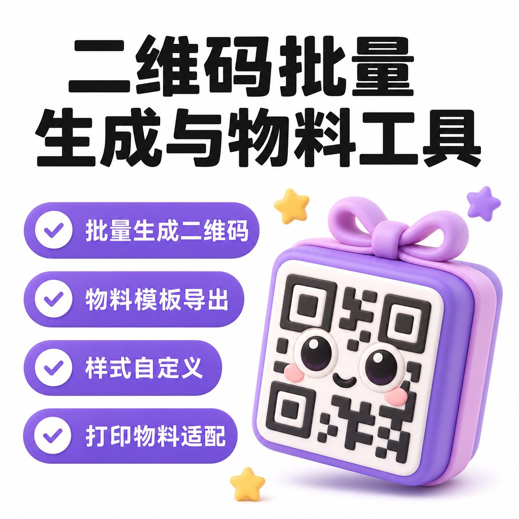 二维码批量生成与物料工具