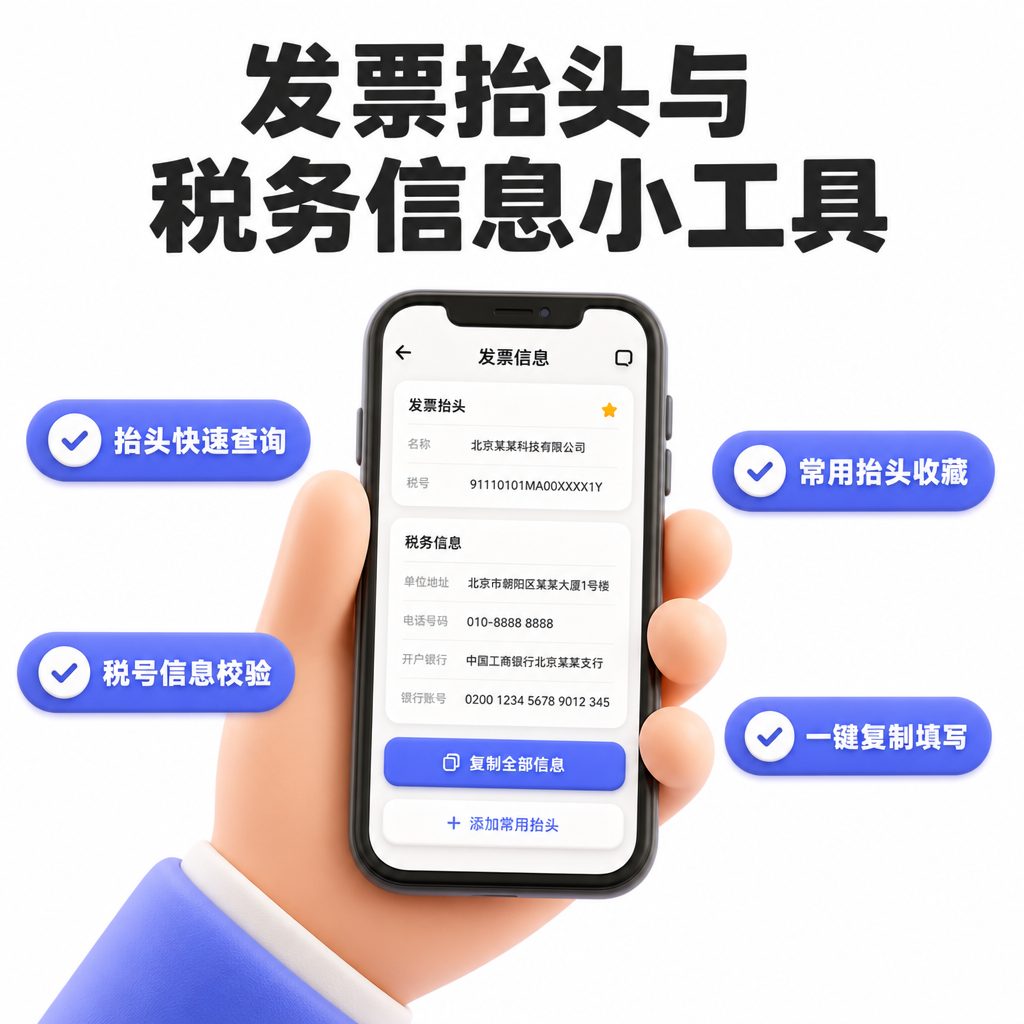 发票抬头与税务信息小工具