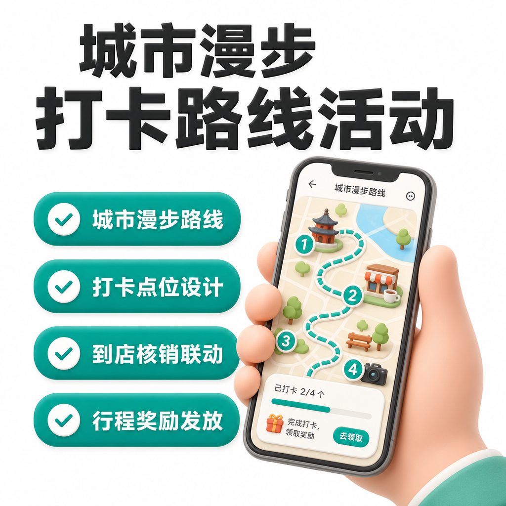 城市漫步打卡路线活动
