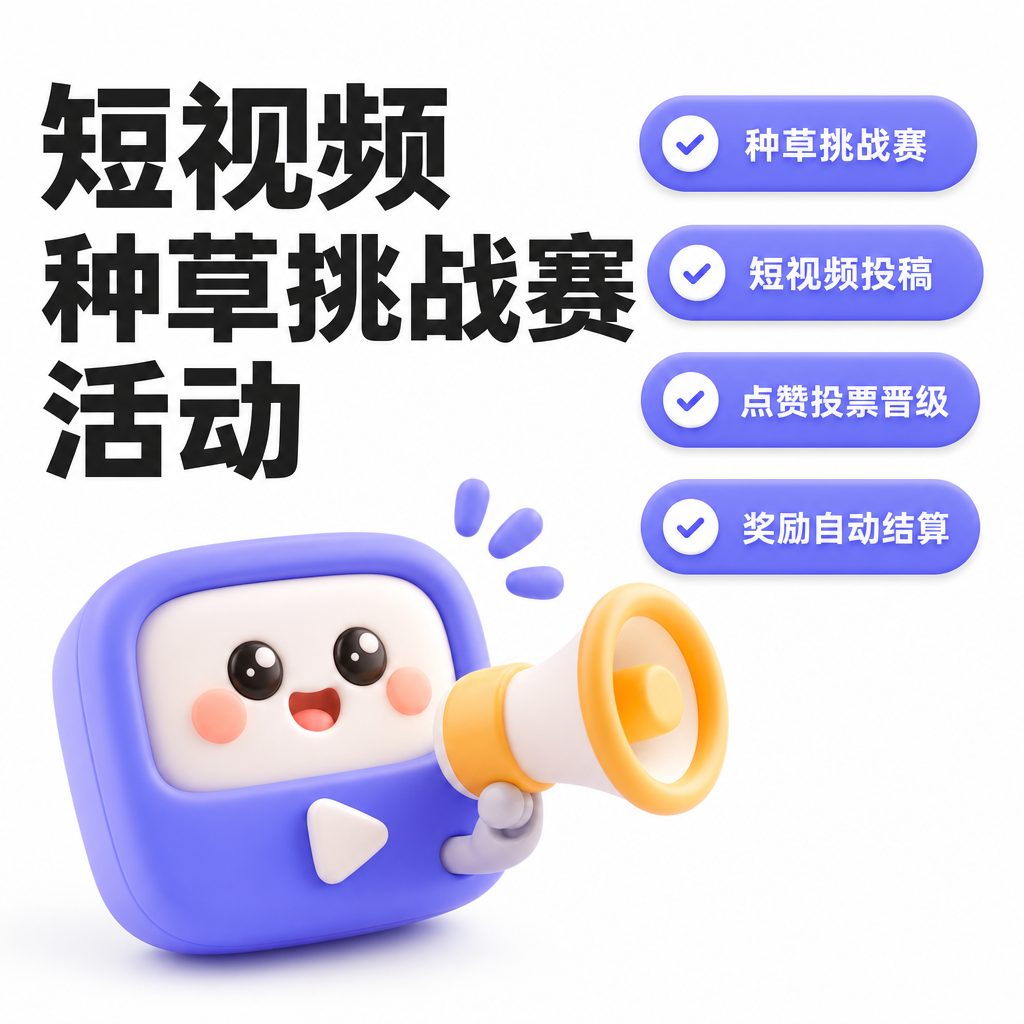 短视频种草挑战赛活动系统