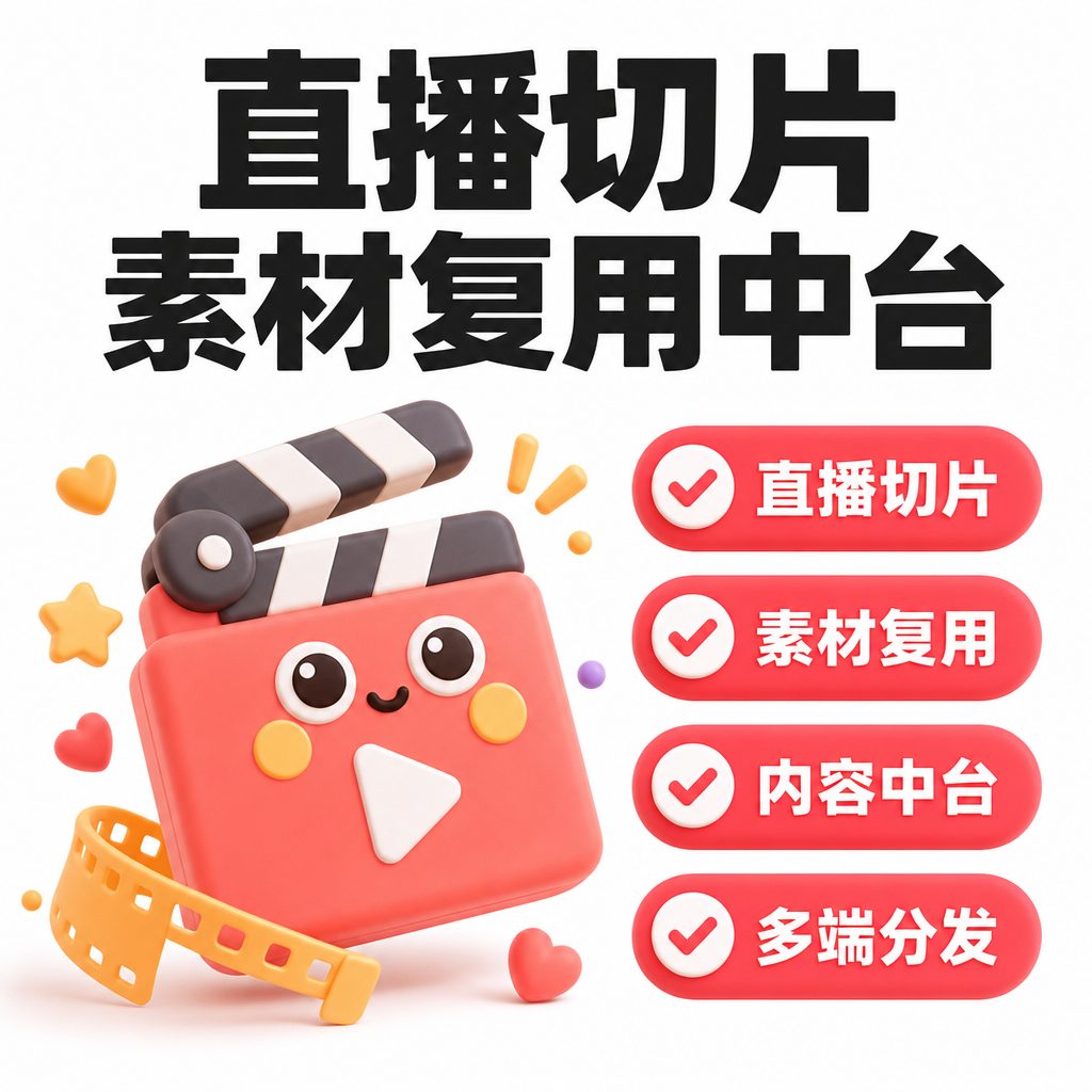 直播切片与素材复用中台