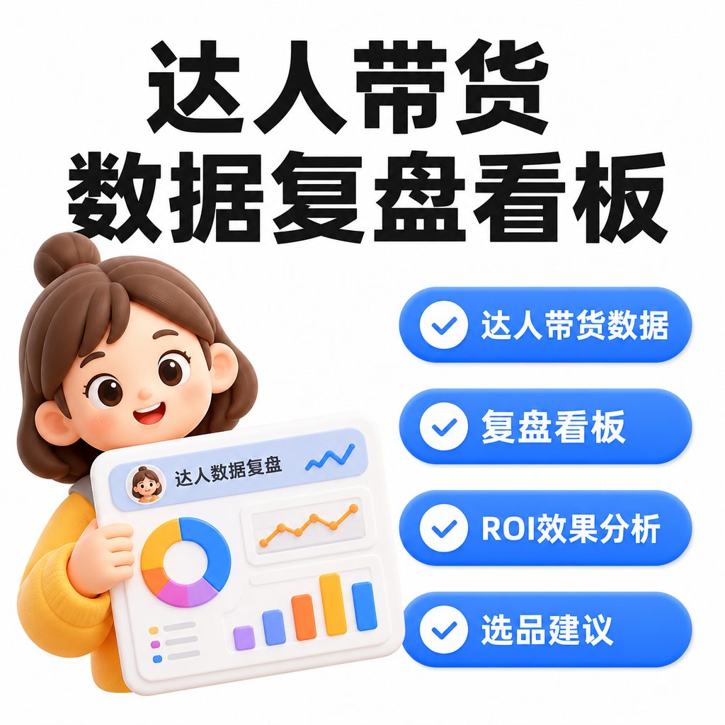 达人带货数据复盘看板