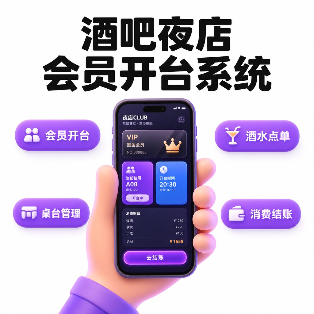 酒吧 / 夜店会员与开台系统