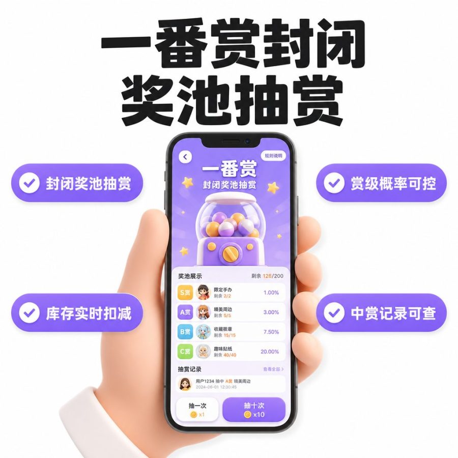 一番赏封闭奖池抽赏系统