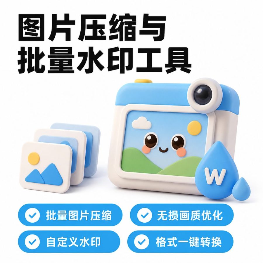 图片压缩与批量水印工具